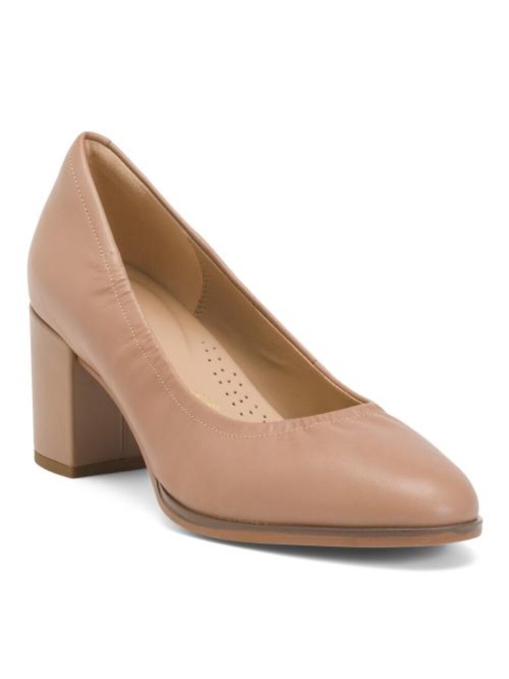 CLARKS Wide Leather Freva 55 Rounded Toe Court Comfort Shoes